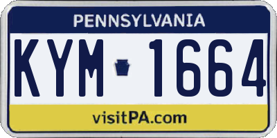 PA license plate KYM1664