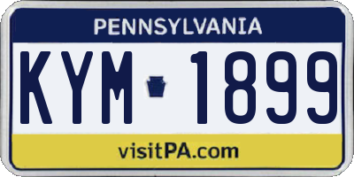 PA license plate KYM1899