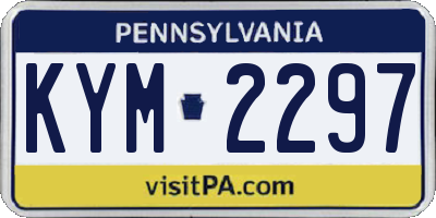 PA license plate KYM2297
