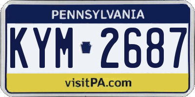 PA license plate KYM2687