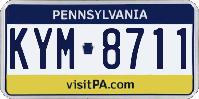PA license plate KYM8711