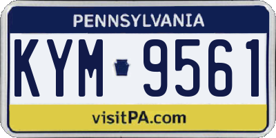 PA license plate KYM9561