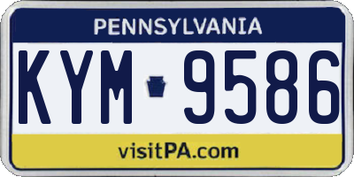 PA license plate KYM9586