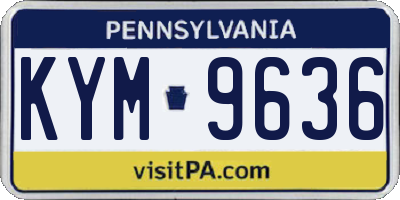 PA license plate KYM9636