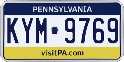 PA license plate KYM9769
