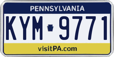 PA license plate KYM9771