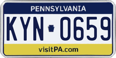 PA license plate KYN0659