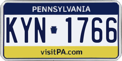PA license plate KYN1766