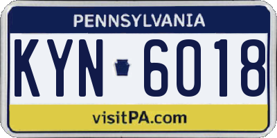 PA license plate KYN6018
