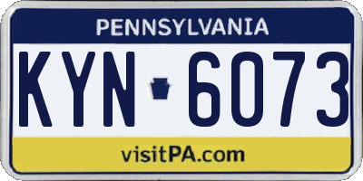 PA license plate KYN6073