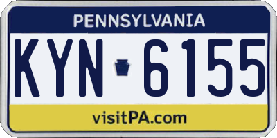 PA license plate KYN6155