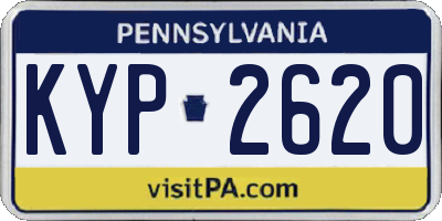 PA license plate KYP2620