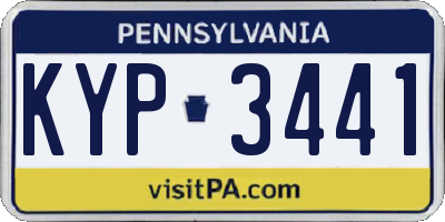 PA license plate KYP3441