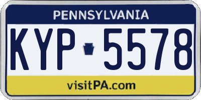 PA license plate KYP5578