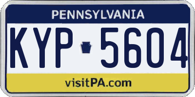 PA license plate KYP5604