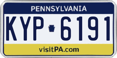 PA license plate KYP6191