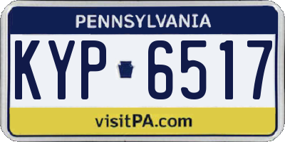 PA license plate KYP6517