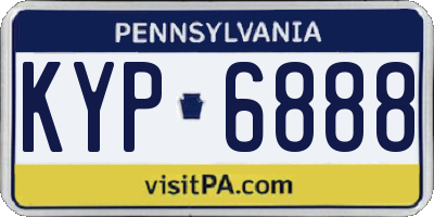 PA license plate KYP6888