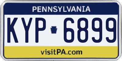 PA license plate KYP6899