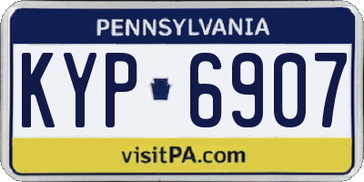 PA license plate KYP6907