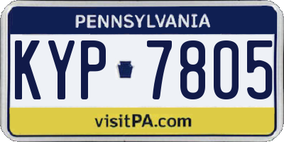 PA license plate KYP7805