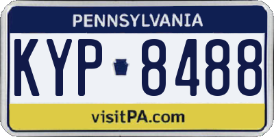 PA license plate KYP8488