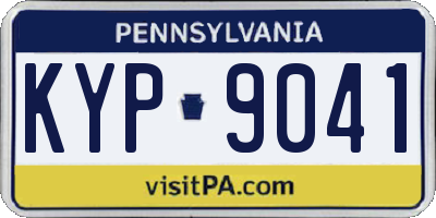 PA license plate KYP9041