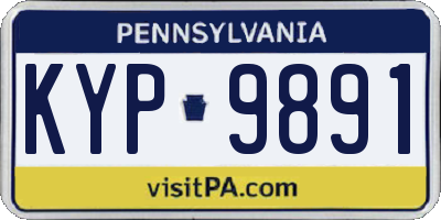 PA license plate KYP9891