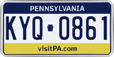 PA license plate KYQ0861