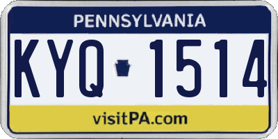 PA license plate KYQ1514