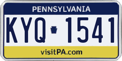 PA license plate KYQ1541