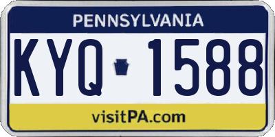 PA license plate KYQ1588