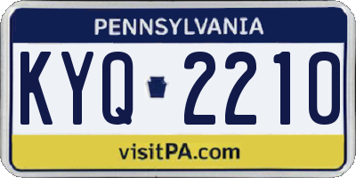 PA license plate KYQ2210