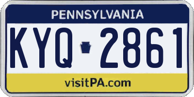 PA license plate KYQ2861