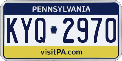 PA license plate KYQ2970