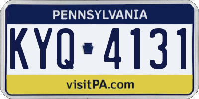 PA license plate KYQ4131