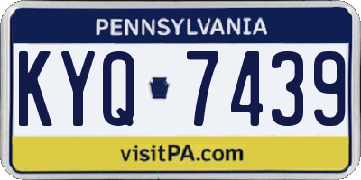 PA license plate KYQ7439