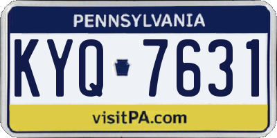 PA license plate KYQ7631