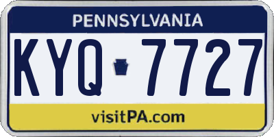 PA license plate KYQ7727