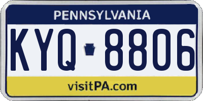 PA license plate KYQ8806