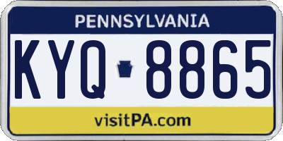 PA license plate KYQ8865