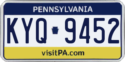 PA license plate KYQ9452