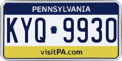 PA license plate KYQ9930