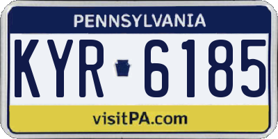 PA license plate KYR6185