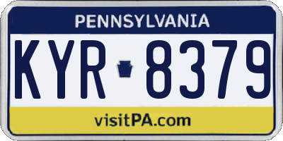 PA license plate KYR8379