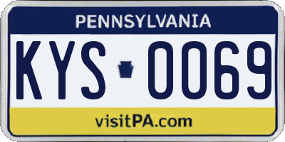 PA license plate KYS0069