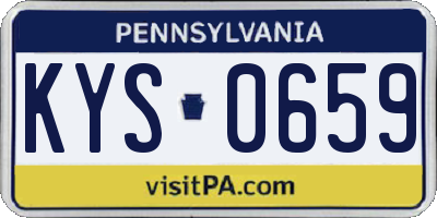 PA license plate KYS0659