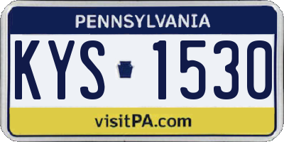 PA license plate KYS1530
