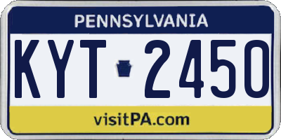 PA license plate KYT2450