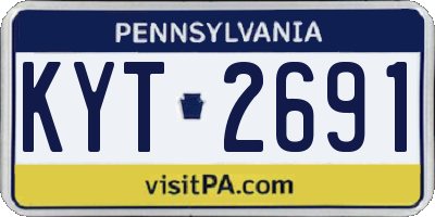 PA license plate KYT2691